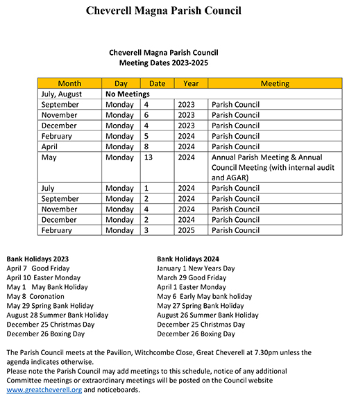 Great Cheverell Parish Council Wiltshire