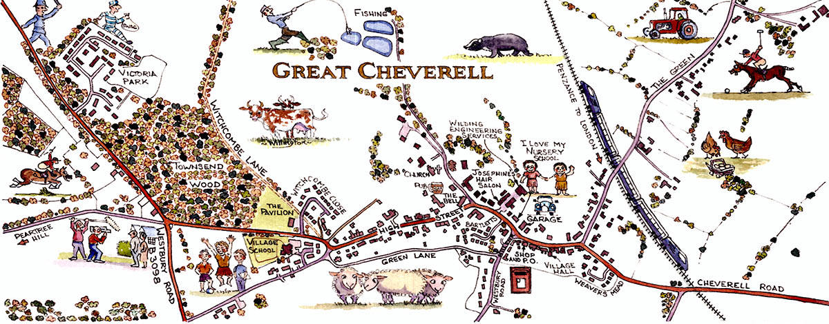 Great Cheverell Map by Bernard Willington